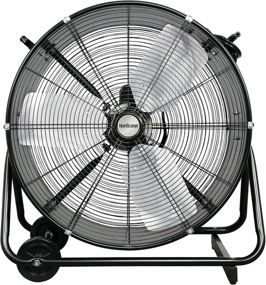 Hurricane Ventilador de tambor resistente de 24 pulgadas, potente flujo de aire...