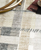 DECOMALL NELE - Alfombra de pasillo lavable, moderna, a cuadros,...