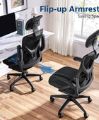 Yaheetech Silla de oficina ergonómica, silla de escritorio con respaldo alto...