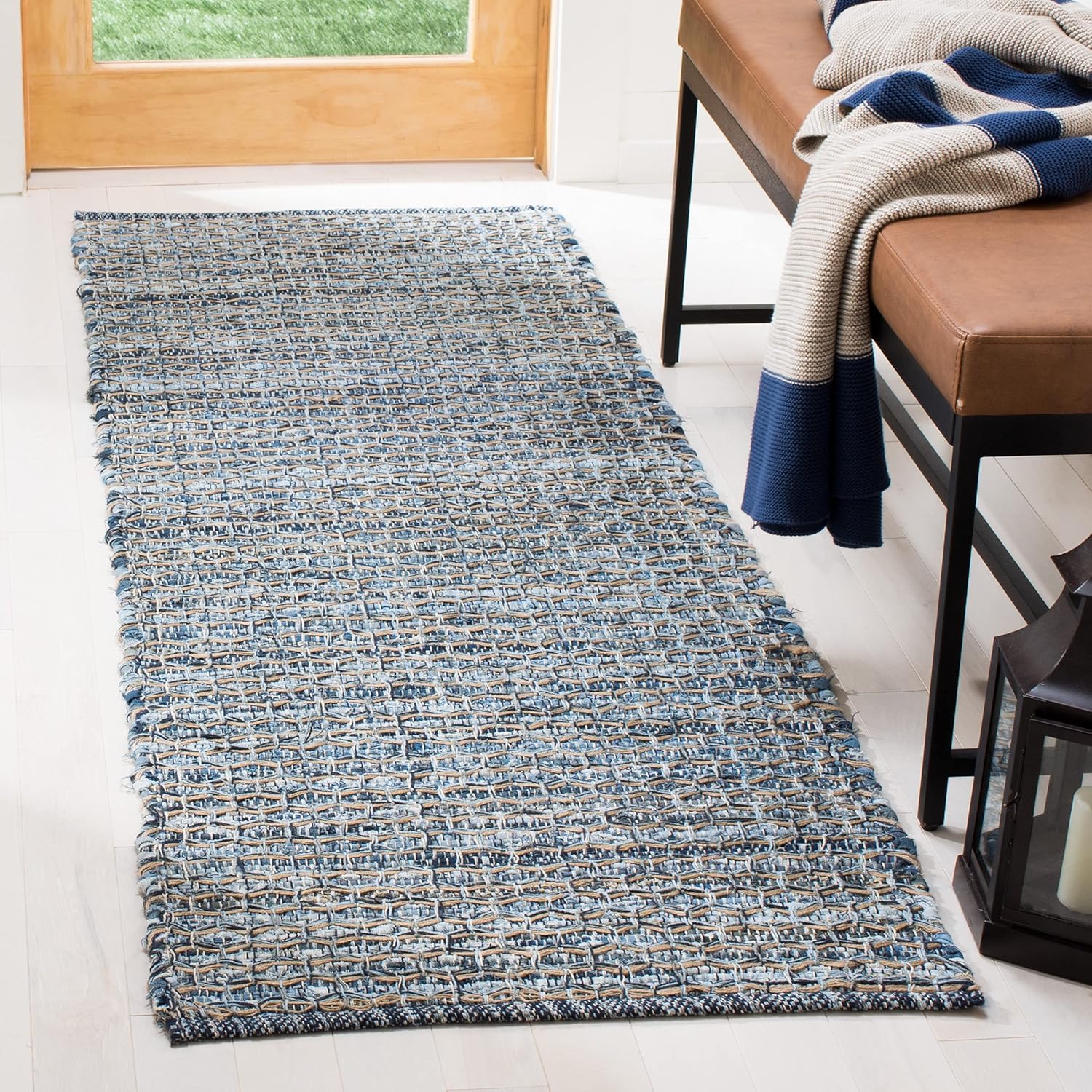 SAFAVIEH Colección Montauk - Alfombra de pasillo, 2 pies 3 pulgadas x 7 pies,...