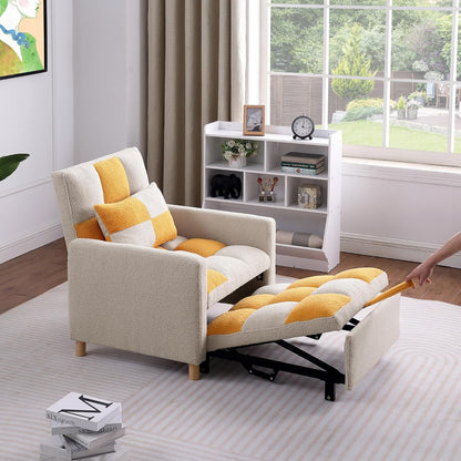Sofá cama convertible, silla ajustable con almohada, silla multifuncional con