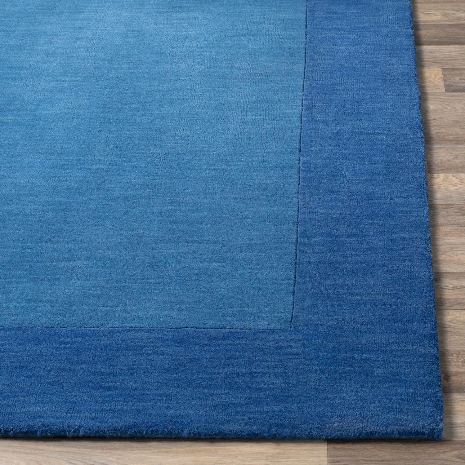 Mark&Day Alfombras de lana, 10x10, alfombra cuadrada azul oscuro, alfombra azul