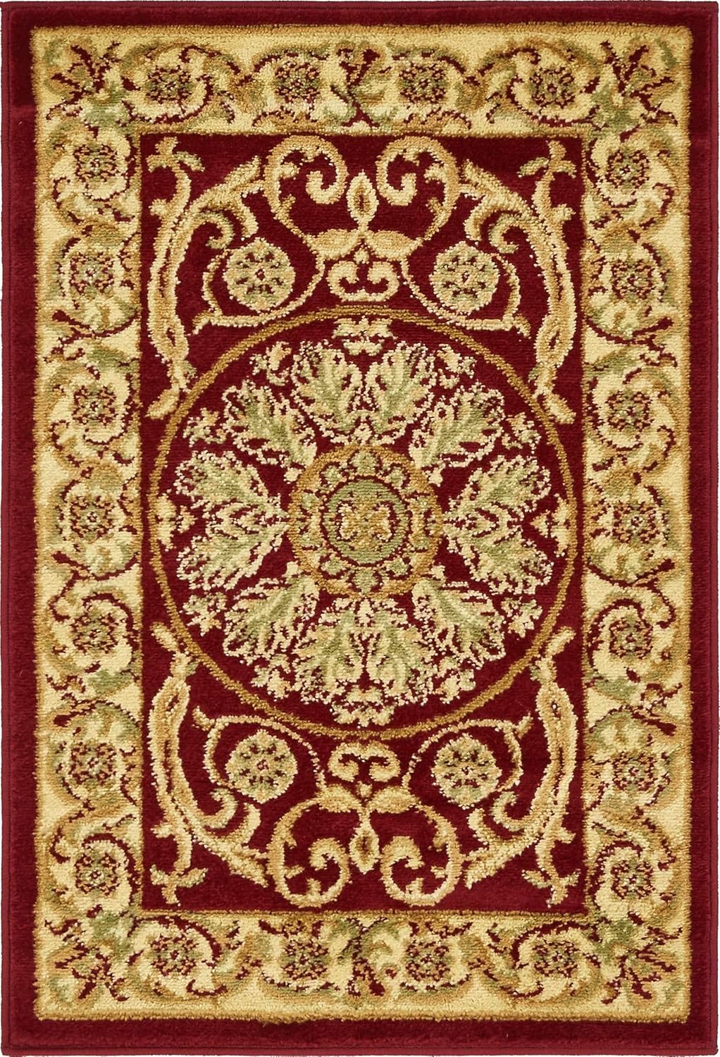 Unique Loom - Alfombra clásica tradicional, colección Versalles, Polipropileno,...