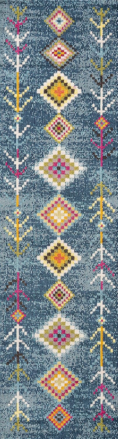 HOM105A-28 MorOCCAN HYPE Alfombra de pasillo geométrica tribal para interiores,
