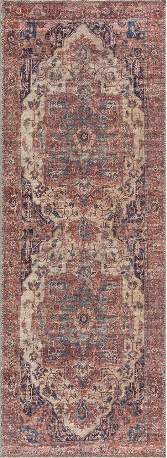 Bloom Rugs - Tapete tradicional para el pasillo, lavable y antideslizante, para...