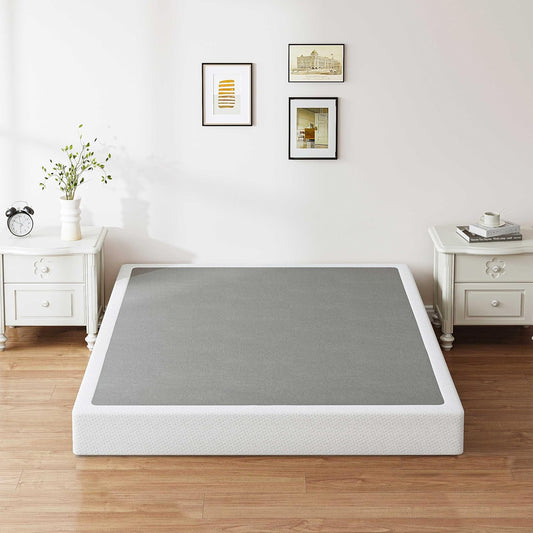 ZIYOO Box Spring Queen y juego de fundas, base de colchón de 9 pulgadas de alto