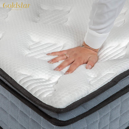 Goldstar Colchón de espuma con parte superior de almohada de 9 pulgadas,