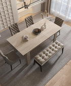 Mesa de comedor extensible de 5 a 7.2 pies para 6-8 personas, moderna mesa de