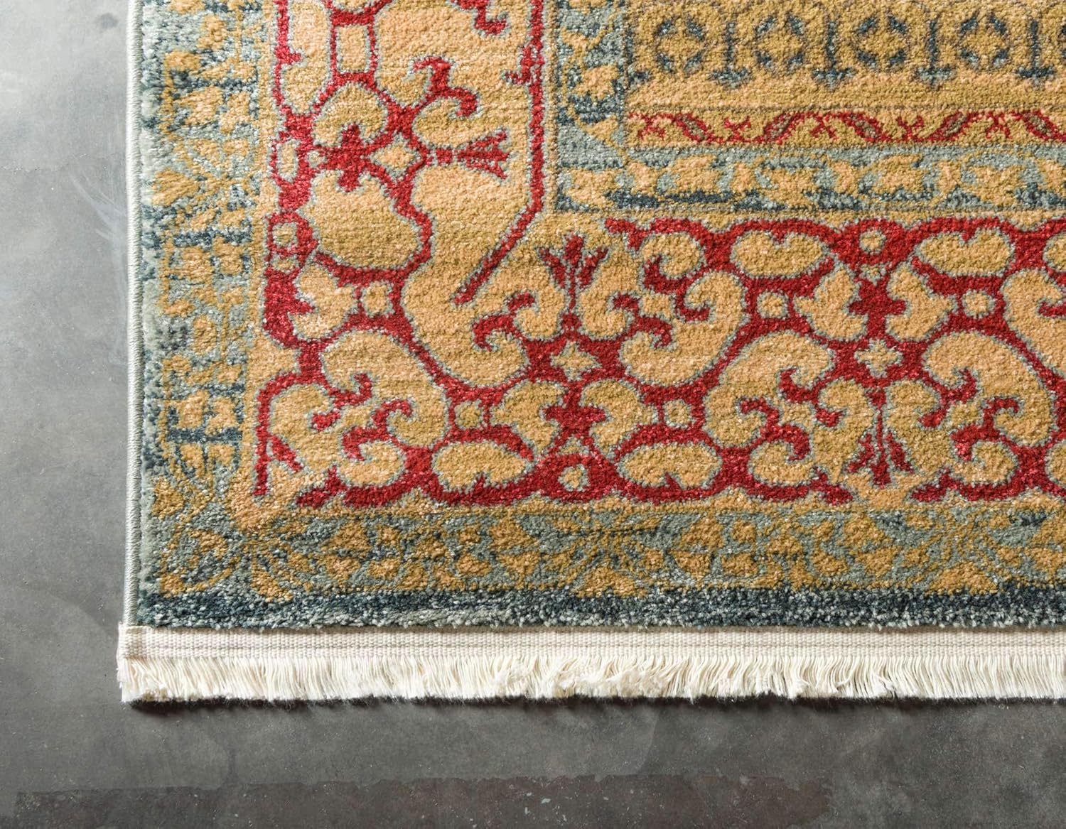 Palace Collection Saray Alfombra rectangular (2 pies x 3 pies 1 pulgada, azul