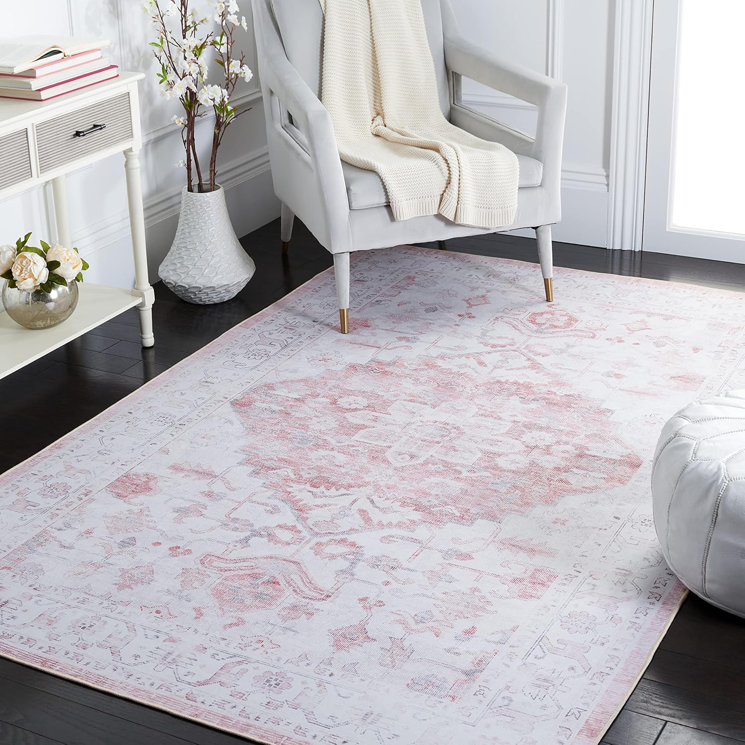 SAFAVIEH Tucson Collection - Alfombra de área de 6 x 9 pies, color beige y...