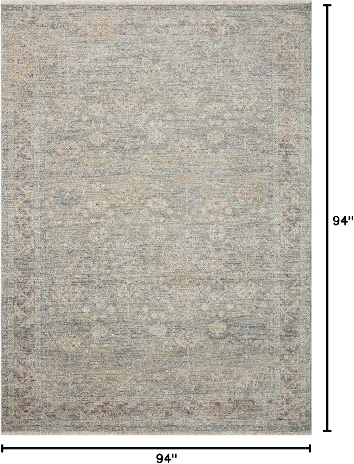 Loloi Angela Rose Blake Collection BLA-01 SkyBeige 7'-10" x 7'-10" Redondo,...
