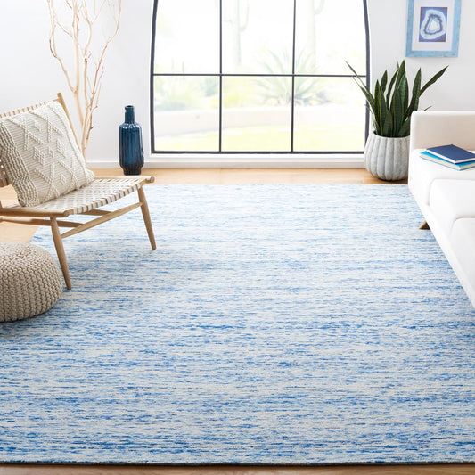 SAFAVIEH Himalaya Collection - Alfombra de área de 8 x 10 pies, azul, lana...