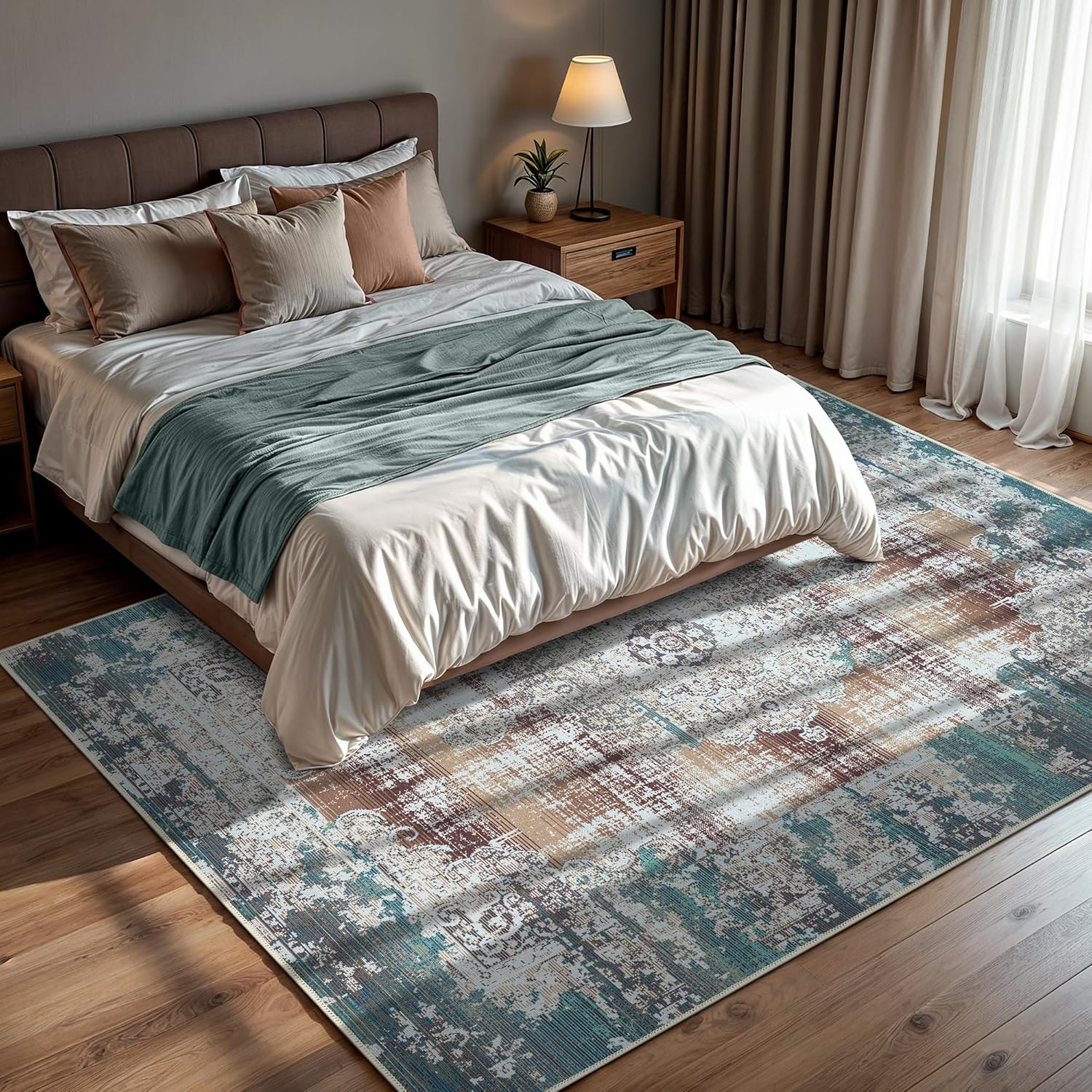 GLN Rugs - Alfombra lavable a máquina para sala de estar, dormitorio, cuarto de...
