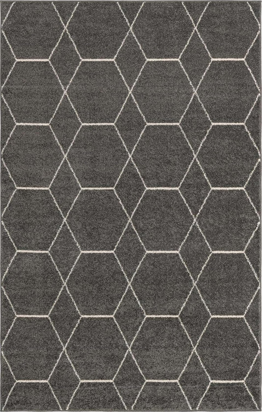 Unique Loom - Alfombra con diseño geométrico, colección Trellis Frieze (5 pies...