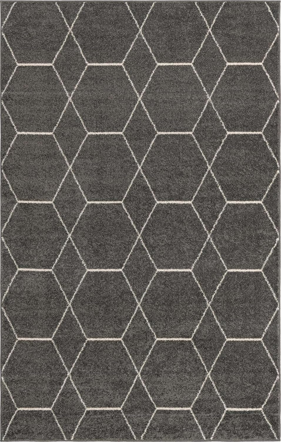 Unique Loom - Alfombra con diseño geométrico, colección Trellis Frieze (5 pies...