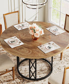 Mesa de comedor redonda para 4 personas, mesa de cocina moderna de 47 pulgadas
