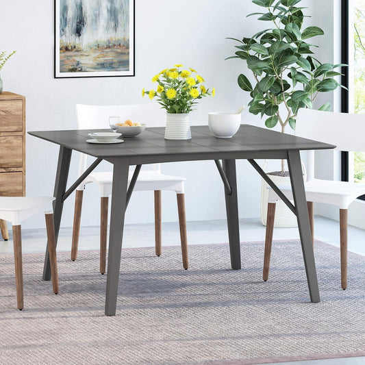 Mesa de comedor moderna, mesa de comedor cuadrada de madera, mesa de cocina con