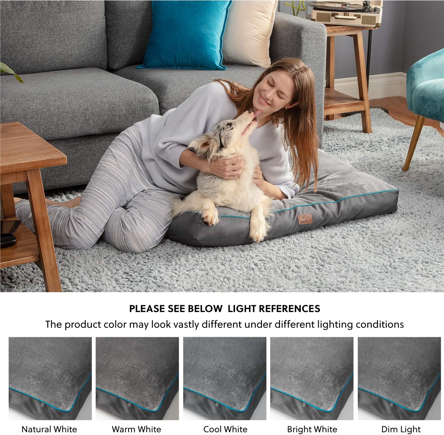 Bedsure Cama impermeable para perros y gatos grandes con funda extraíble y...