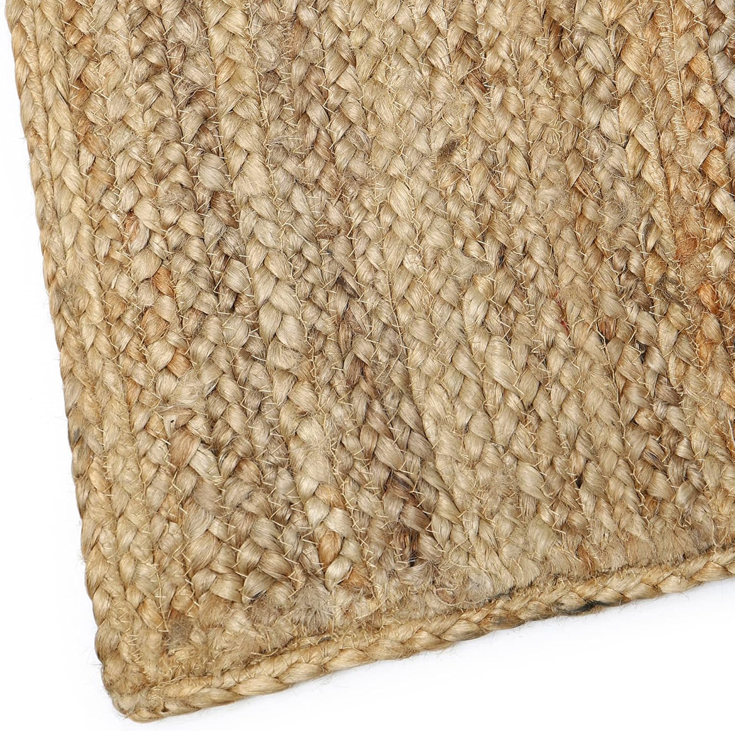 Alfombra rectangular tejida a mano trenzada 100% yute natural Alfombras