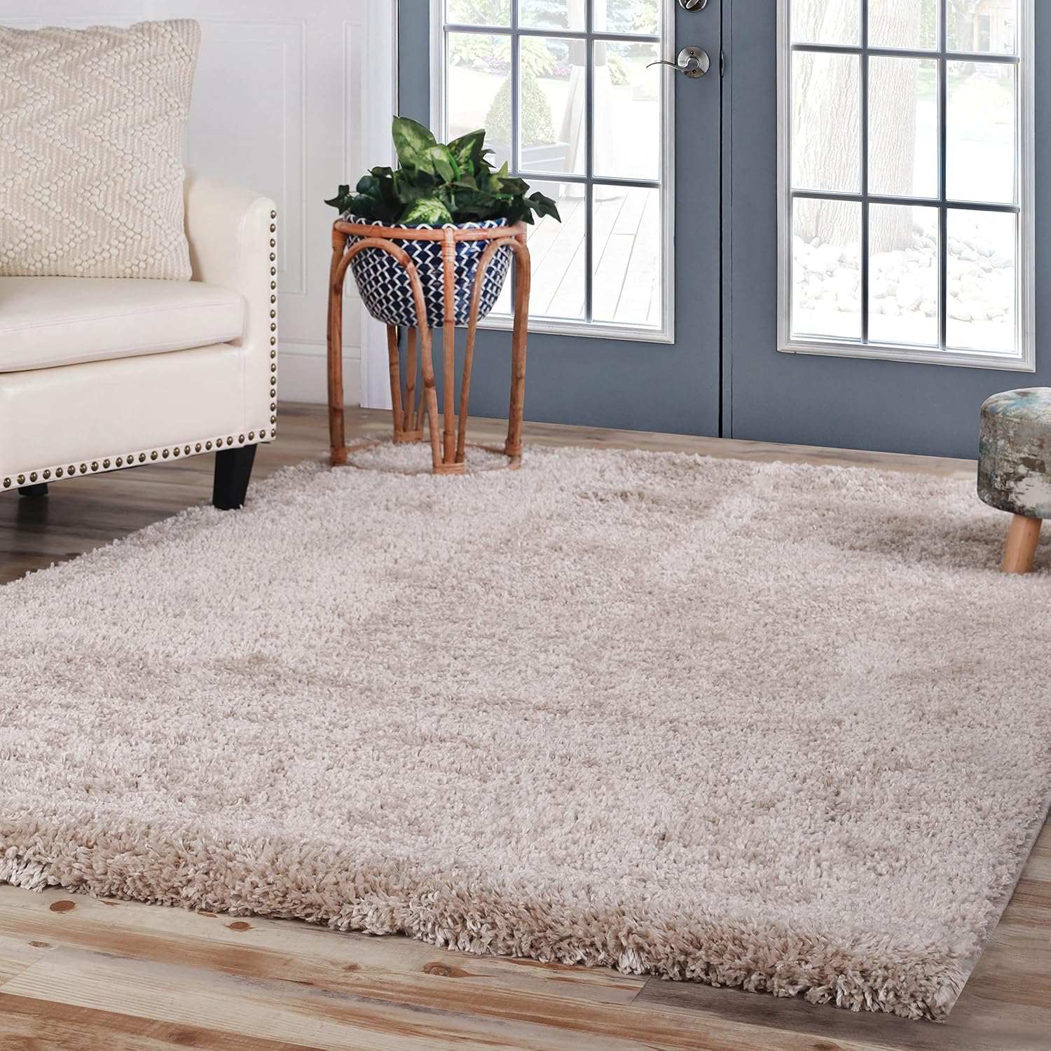Superior Alfombra grande para interiores con respaldo de algodón, ultra...