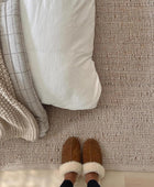 S & L Homes Alfombra de algodón de yute tejida a mano natural para sala de...