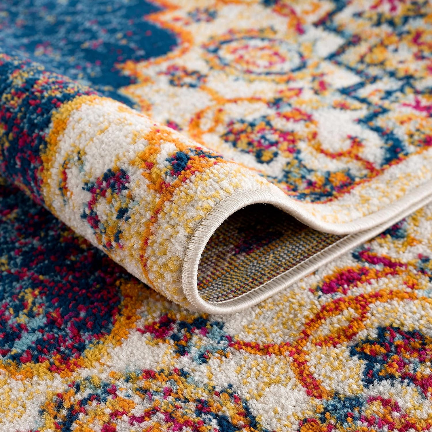 Hauteloom Colección Istanbul - Alfombra de medallón para sala de estar y...