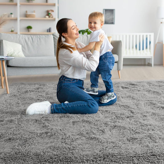 HQAYW Alfombra moderna y esponjosa, alfombras peludas para dormitorio, sala de...