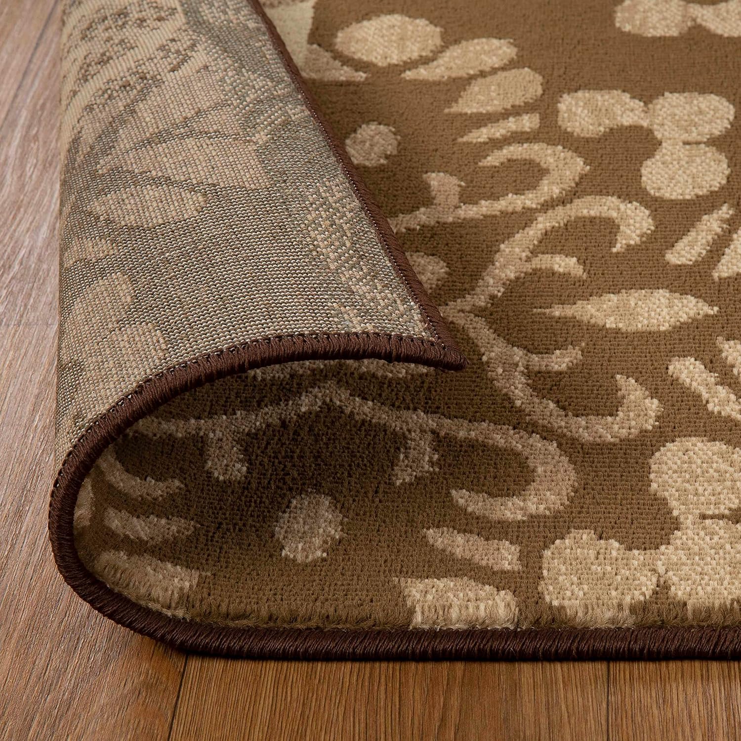 Superior Alfombra de pasillo para interiores, respaldo de yute, bloque de color...
