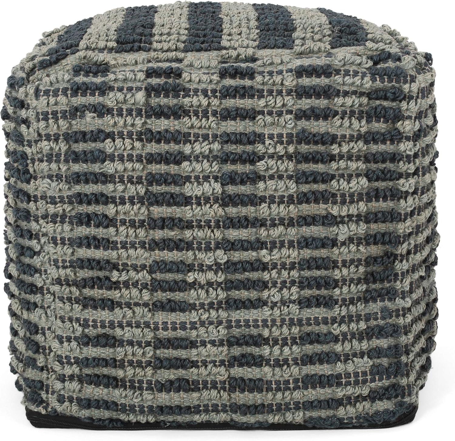Christopher Knight Home Carolina Boho - Puf cubo de tela, azul y verde azulado,...