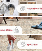 nuLOOM Alfombra redonda SpinClean de 8 pies, lavable a máquina, resistente a...