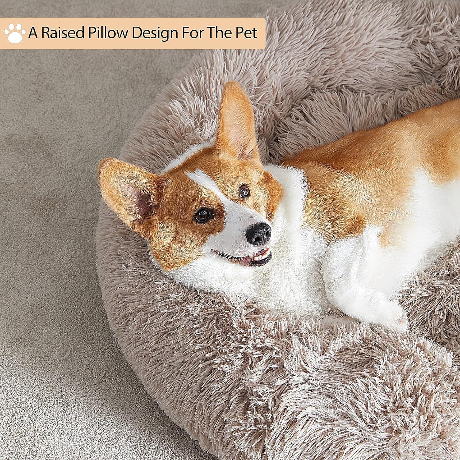 WNPETHOME - Cama calmante para perros y gatos, anti-ansiedad, de piel...