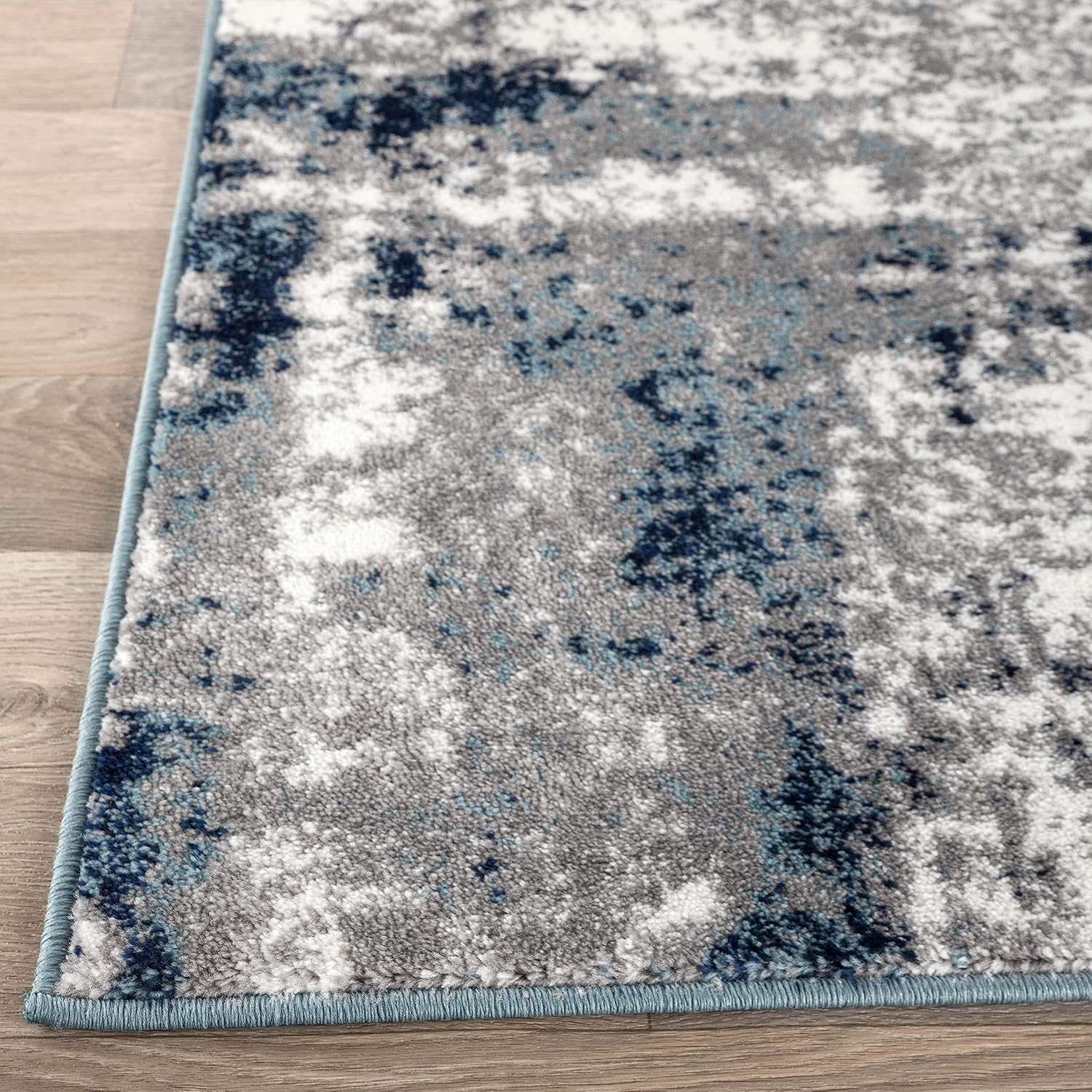 Rugshop Alfombra abstracta contemporánea envejecida 3'3"x 5' Azul