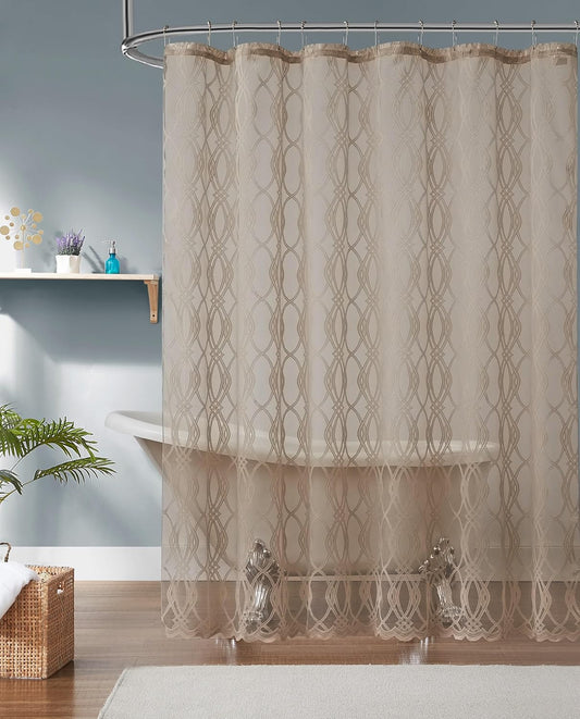 Warm Home Designs Cortina de ducha moderna de 72 pulgadas de largo. Cortina de...