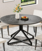 Round Dining Table for 4-6 People, 47-Inch Circle Kitchen Table Dining Room