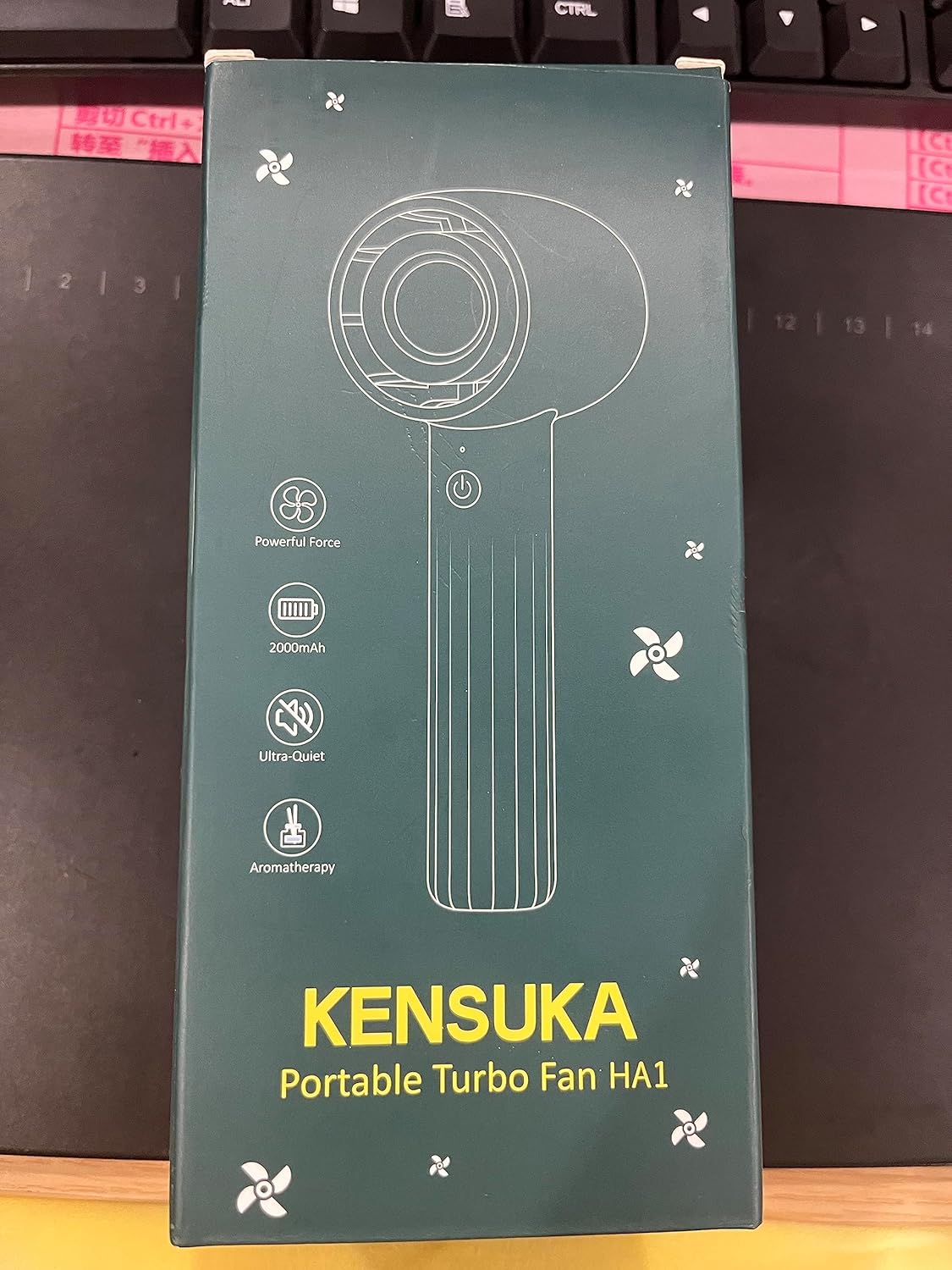 Ventilador de mano portátil con aromaterapia HA1, mini ventilador turbo...