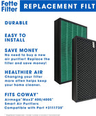 Fette Filter - Filtro de repuesto 400400S compatible con Coway AIRMEGA Max2 400...