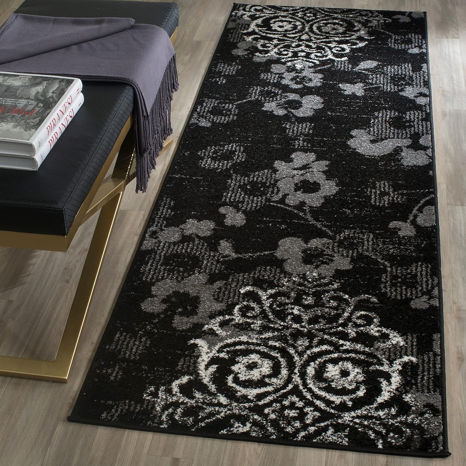 SAFAVIEH - Alfombra Adirondack con diseño floral de damasco desgastado, no...