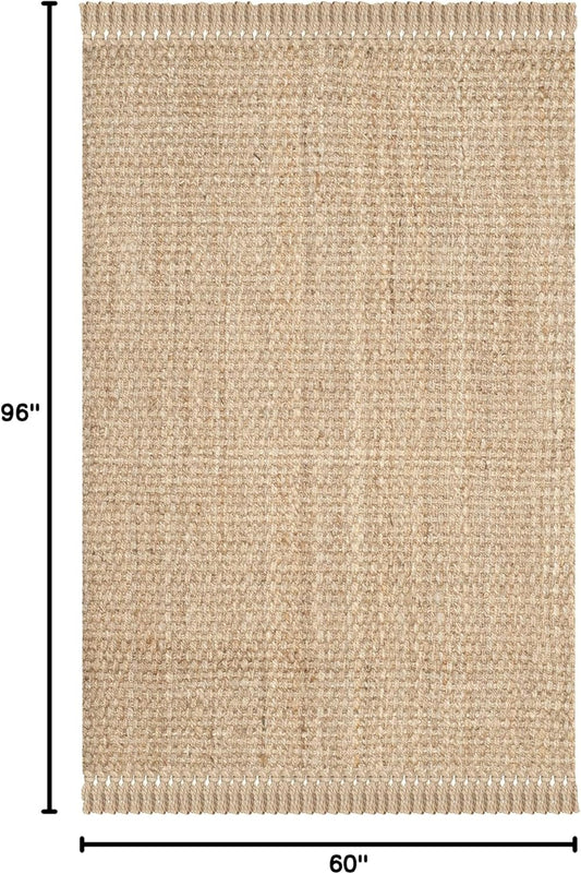 Alfombra de área de yute natural tejido a mano Safavieh NF467A, de la colección...