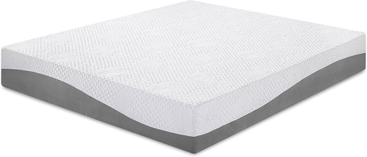 PrimaSleep Colchón matrimonial de espuma viscoelástica de gel de 10 pulgadas,