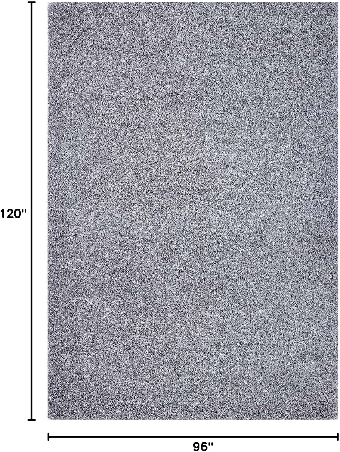Colección de alfombras súper suaves (8 x 10 pies, gris)