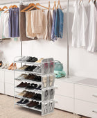 Simple Houseware Organizador de almacenamiento para zapatos de 6 niveles con...