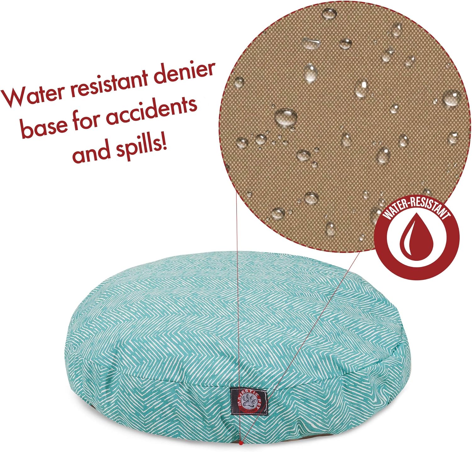 Majestic Pet Teal Native - Cama redonda grande para perros para interiores y...