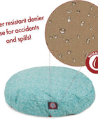 Majestic Pet Teal Native - Cama redonda grande para perros para interiores y...
