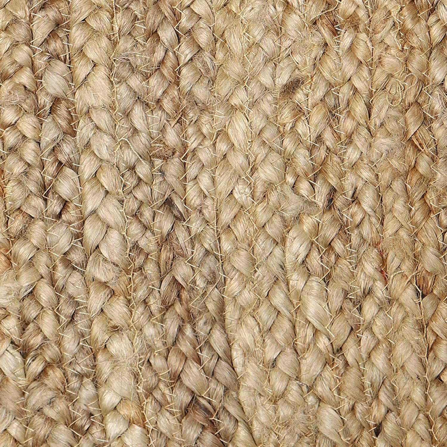 Alfombra rectangular tejida a mano trenzada 100% yute natural Alfombras