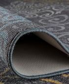 Tapete moderno, con diseño floral, antiderrapante, color crema., Polipropileno,...