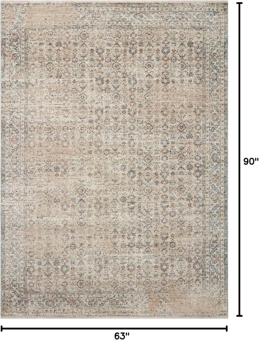 Loloi Angela Rose Blake Collection BLA-04 BeigeDenim 5'-3" x 7'-6", 0.25...