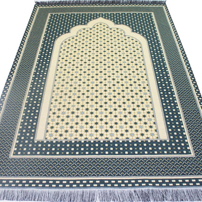 Alfombra de oración islámica turca Janamaz Sajjadah Alfombra de algodón tejido