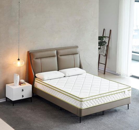 Oliver & Smith Colchón híbrido de 8 pulgadas de espuma fresca y cómoda, con