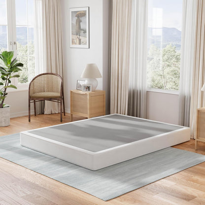 Queen Box Spring Base de colchón de 9 pulgadas de alto perfil con marco de