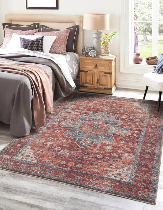 Alfombra lavable a máquina para sala de estar, dormitorio, cuarto de baño,